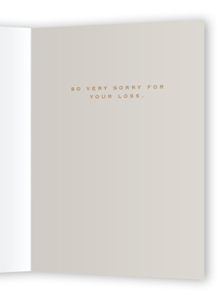 This is a teal sympathy cards with standard by Creo Study called sympathy wreath printing on signature in greeting cards