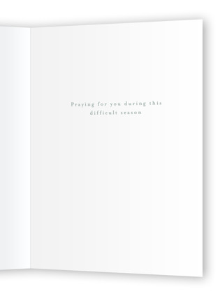 This is a sage sympathy cards with standard by Emily Betts called ecclesiastes printing on signature in greeting cards