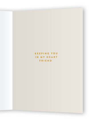 This is a dove sympathy cards with standard by Ariana Schopp called in my heart printing on signature in greeting cards