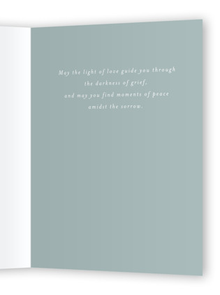 This is a spearmint sympathy cards with standard by Jenna Holcomb called deepest sympathy printing on signature in greeting cards