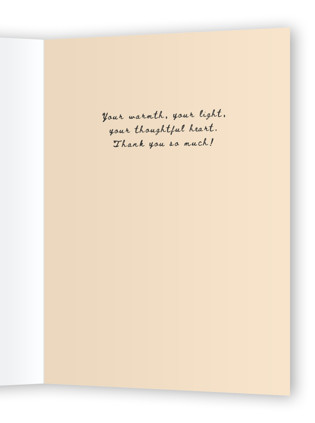 This is a sunshine greeting cards with standard by Sierra Lee called thanks a bunch sunshine printing on signature in greeting cards