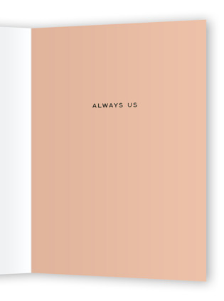 This is a cream valentines day cards with standard by Ani Somi called together forever hearts printing on signature in greeting cards