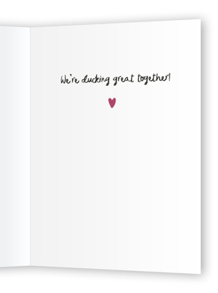 This is a sunshine valentines day cards with standard by Ani Somi called waddling ducks printing on signature in greeting cards