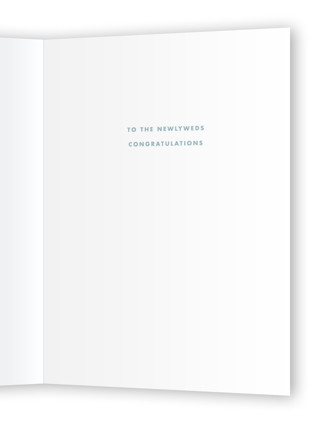 This is a crepe wedding cards with standard by Baumbirdy called flower cheers printing on signature in greeting cards