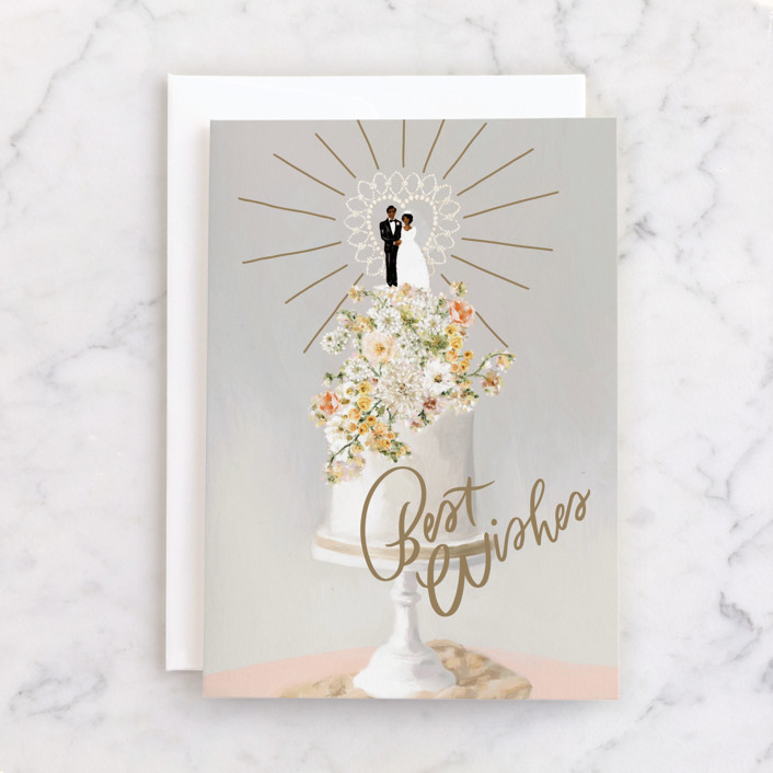 Best Wishes Wedding Cake
