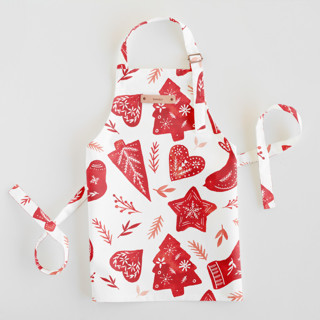 Simple Xmas Personalized Kids Aprons