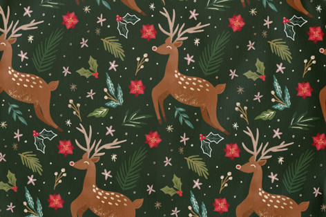 This is a forest kids aprons by Elly called festive deer in standard