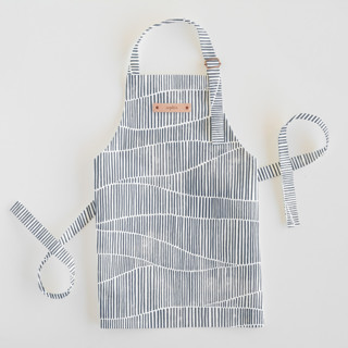 This is a storm kids aprons by Michelle Taylor called wavy in standard