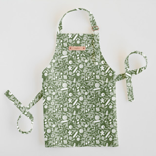 This is a sage kids aprons by Jaclyn Ruble called a baker's holiday in standard