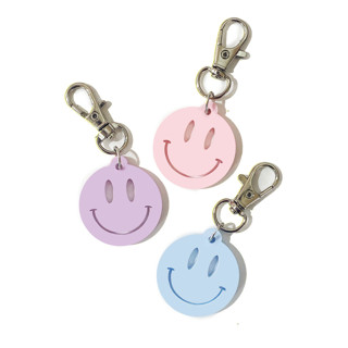 This is a multicolorassorted-colors back to school supplies by Haven Print Co. called custom color - smiley face keychain in standard