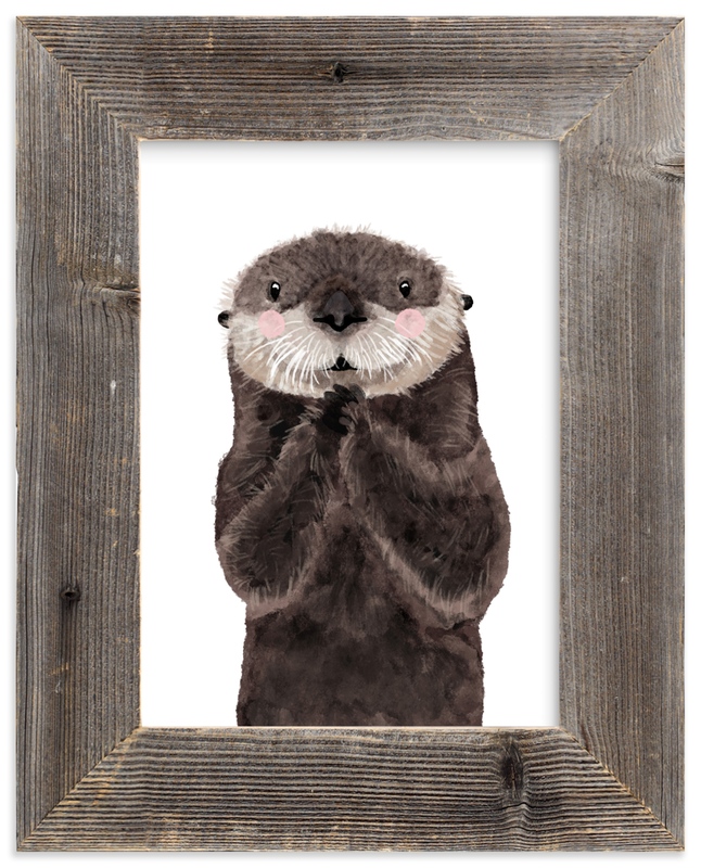 Baby Animal Sea Otter Limited Edition Art Print By Cass Loh
