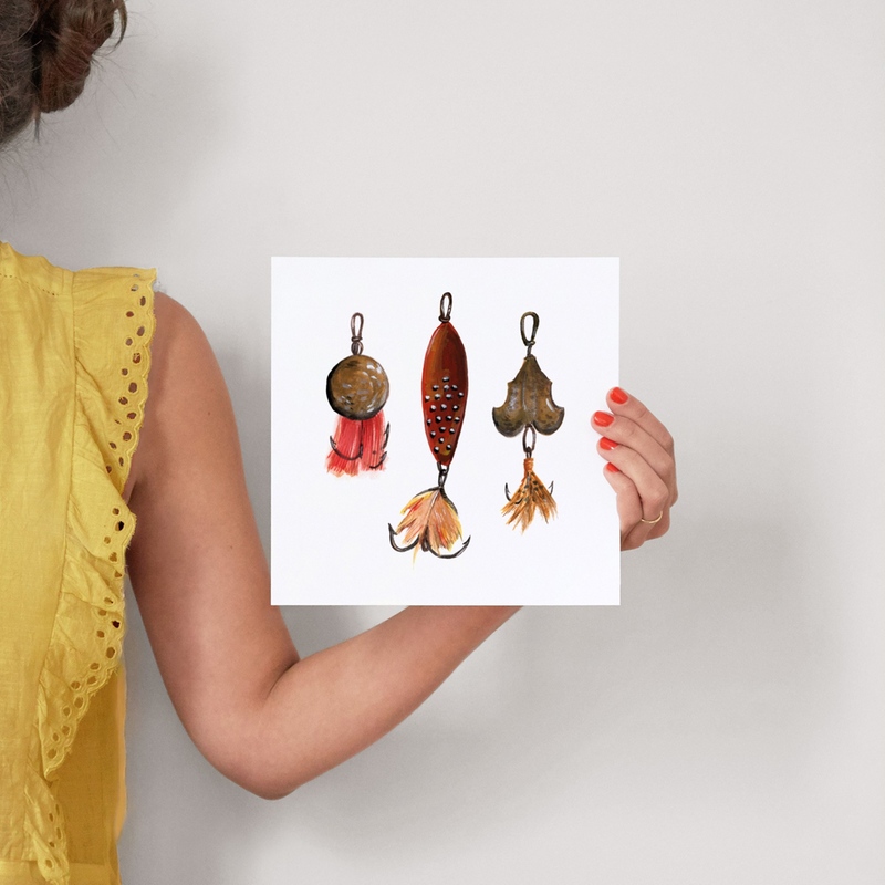 Fishing Lures No. 1 Wall Art Prints by Frooted Design Minted