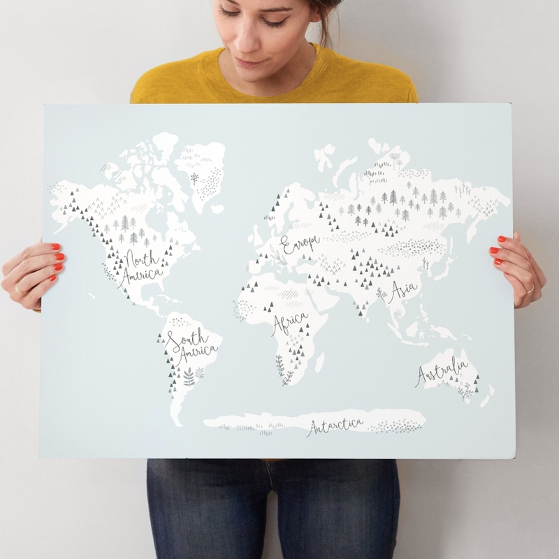 Get Wallpaper Beautiful World Map Wall Art Prints By Jessie Steury Minted For iPhone Free