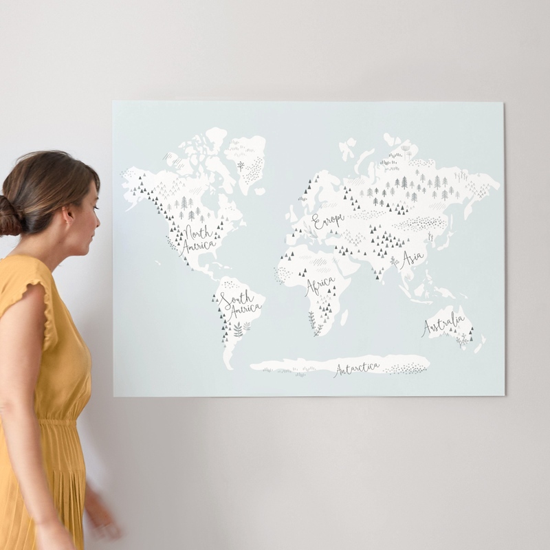 Get Wallpaper Beautiful World Map Wall Art Prints By Jessie Steury Minted For iPhone