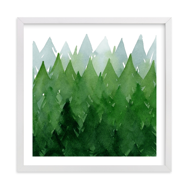 Green Forest Children's Wall Art Print