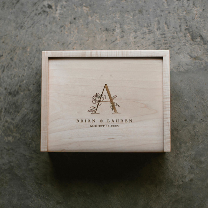 Personalized Keepsake Box | Wedding Gift for Couples | Maple Small