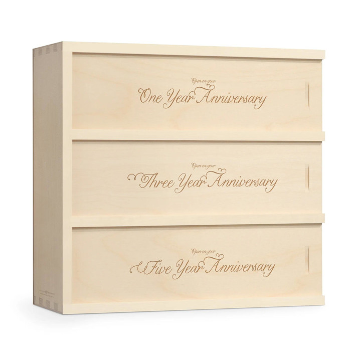 Scriptic – Anniversary Wine Box Keepsake Boxes