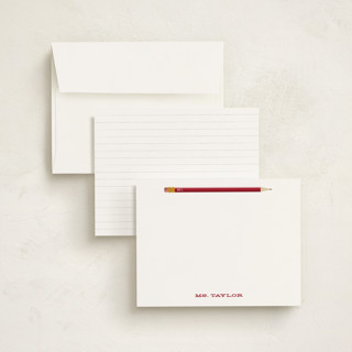 This is a cranberry kids thank you cards notes with standard by Baumbirdy called number 1 printing on signature in standard