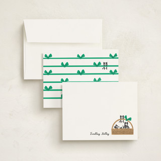 This is a tuxedo kids thank you cards notes with standard by mo kelley called a basket of kittens printing on signature in standard