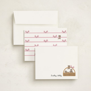 This is a tabi kids thank you cards notes with standard by mo kelley called a basket of kittens printing on signature in standard