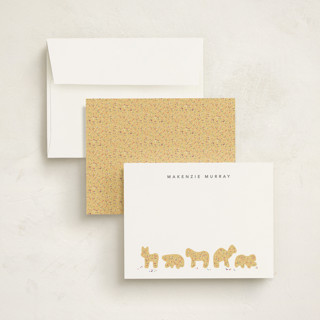This is a biscotti kids thank you cards notes with standard by Jennifer Postorino called animal cracker parade printing on signature in standard