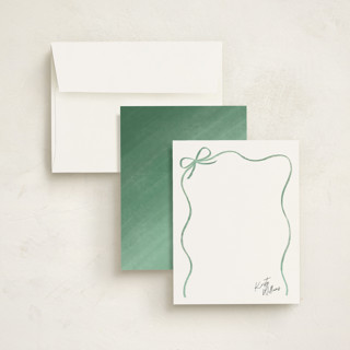 This is a melon kids thank you cards notes with standard by Olivia Williams called painted bow printing on signature in standard