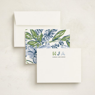 This is a marine kids thank you cards notes with standard by Inkblot Design called initial thoughts printing on signature in standard