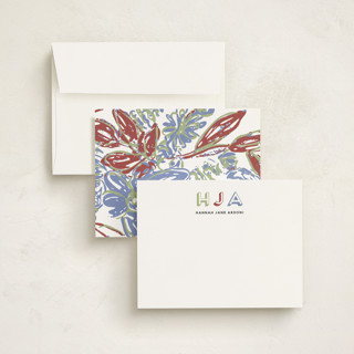This is a cottage kids thank you cards notes with standard by Inkblot Design called initial thoughts printing on signature in standard