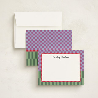 This is a grape kids thank you cards notes with standard by Jenna Holcomb called checked printing on signature in standard
