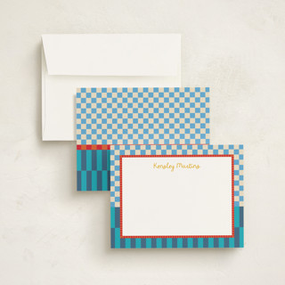 This is a pool kids thank you cards notes with standard by Jenna Holcomb called checked printing on signature in standard
