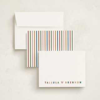 This is a rainbow kids thank you cards notes with standard by Stacey Meacham called tutti fruity printing on signature in standard