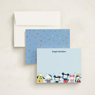 This is a sky kids thank you cards notes with standard by peetie design called disney's happy mickey & friends printing on signature in standard