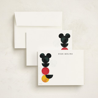 This is a coal kids thank you cards notes with standard by Anna Joseph called disney minimalist mickey mouse printing on signature in standard
