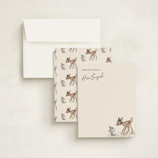 This is a sandstone kids thank you cards notes with standard by Teju Reval called disney's bambi printing on signature in standard