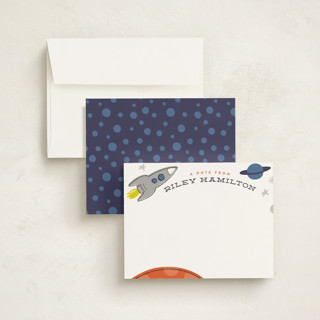This is a neptune kids thank you cards notes with standard by Griffinbell Paper Co. called mission to mars printing on signature in standard