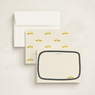 This is a cream kids thank you cards notes with standard by On Friday We called city streets printing on signature in standard