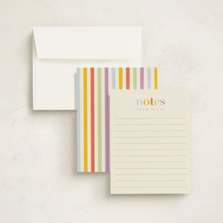 This is a candy kids thank you cards notes with standard by Ellen Schlegelmilch called bold and bright printing on signature in standard