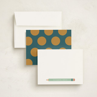 This is a minty kids thank you cards notes with standard by Christie Garcia called penciled printing on signature in standard