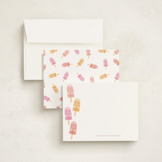 This is a cream kids thank you cards notes with standard by Anupama called summer hues printing on signature in standard