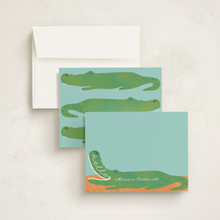 This is a terra kids thank you cards notes with standard by Gwen Bedat called croconote printing on signature in standard