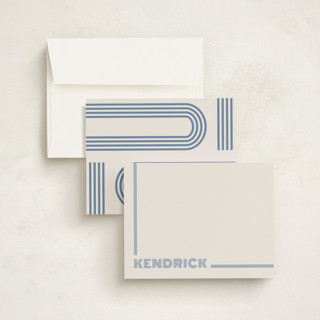 This is a ocean kids thank you cards notes with standard by elithing called lines printing on signature in standard