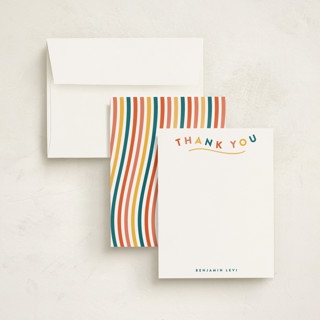 This is a sherbet kids thank you cards notes with standard by Kristel called thankful kid printing on signature in standard