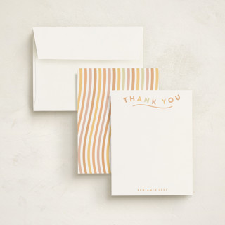 This is a sunset kids thank you cards notes with standard by Kristel called thankful kid printing on signature in standard
