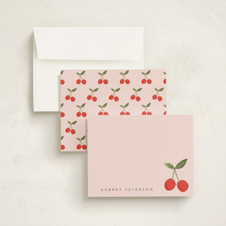 This is a petal kids thank you cards notes with standard by Karidy Walker called twin cherries printing on signature in standard