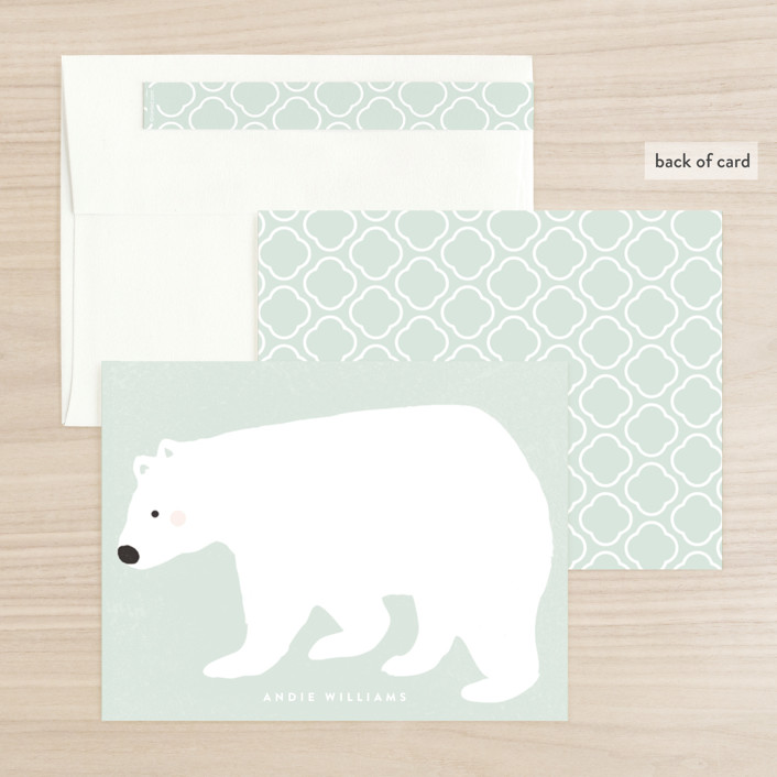 Big Polar Bear Children's Stationery by August and Oak | Minted