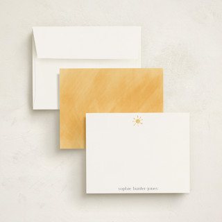 This is a golden sun kids thank you cards notes with standard by Holly Rose called simply sunshine printing on signature in standard