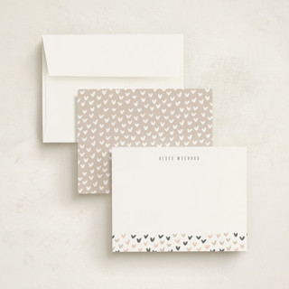 This is a carnation kids thank you cards notes with standard by Angela Garrick called little heart printing on signature in standard