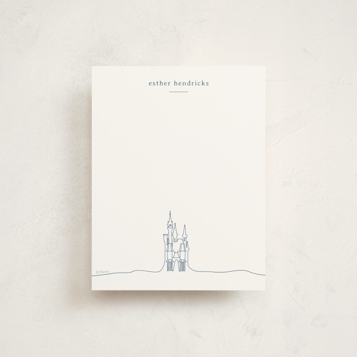 "The Castle from Disney's Cinderella" - Whimsical & Funny Children's Stationery in Midnight by Britt Mills.