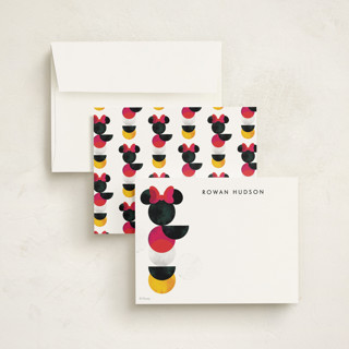 This is a coal kids thank you cards notes with standard by Anna Joseph called minimalist | mickey mouse printing on signature in standard