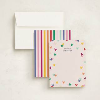 This is a bold kids thank you cards notes with standard by Ellen Schlegelmilch called disney's mickey confetti printing on signature in standard